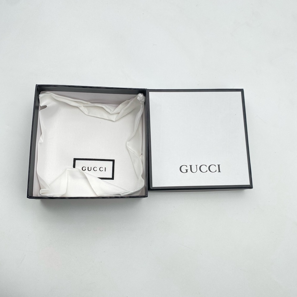 Gucci Black Leather Rhinestone Crystal GG Marmont Buckle Belt 110 XL W/ Box - Picture 4 of 14